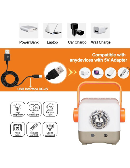 Luz Estroboscópica LED Yalaite con Control Remoto, 8.49cm