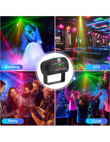 Proyector de Luz Estroboscópica LED RGB Qajok DQ-R60 10.67cm