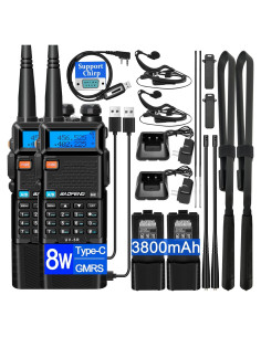 Radio BAOFENG UV-5R 8W de Mano con Batería 3800mAh y Auricular