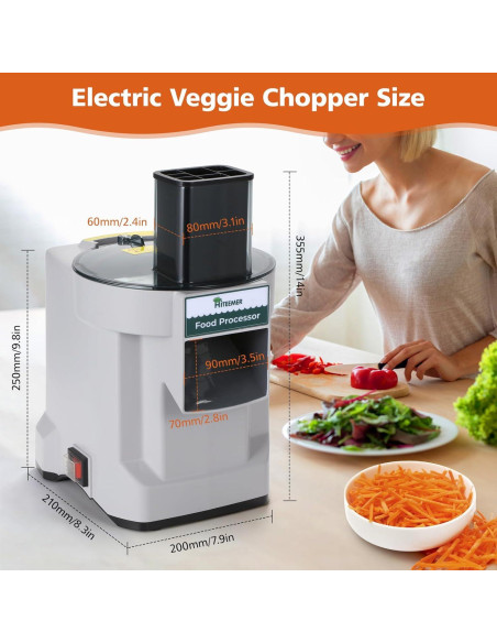 Picadora Eléctrica Multifuncional Hiteemer 5 en 1 Acero Inoxidable