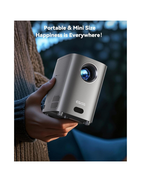 Proyector Full HD 1080P EGJSG con WiFi y Bluetooth, 300"