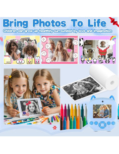 Cámara Instantánea CILSER para Niños 32GB 1080P Azul 2