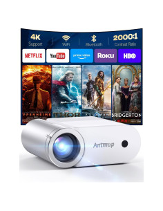 Mini Proyector Antmap WiFi Bluetooth 400 ANSI 1080P 200''