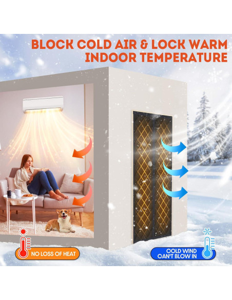 Cortina Térmica Aislante Magnética FLYZZZ 80x203 cm Negra Cortina Térmica Aislante Magnética FLYZZZ 80x203 cm Negra