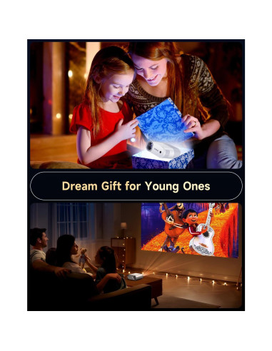 Mini Proyector Antmap WiFi Bluetooth 400 ANSI 1080P 200''