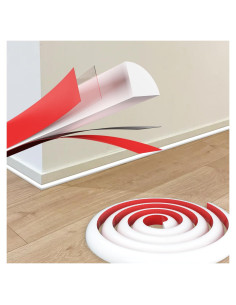 Moldura Flexible COUKIU 99 cm Autoadhesiva Vinilo Blanco