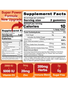 Gomitas Inmunológicas Veganas Nextdia 60 Unidades D3 C Zinc 2