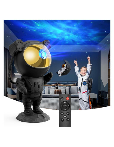 Proyector de Galaxia Astronauta Luz Nocturna con Control Remoto