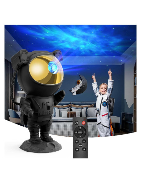Proyector de Galaxia Astronauta Luz Nocturna con Control Remoto