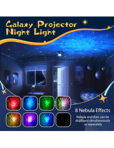 Proyector de Galaxia Astronauta Luz Nocturna con Control Remoto 2