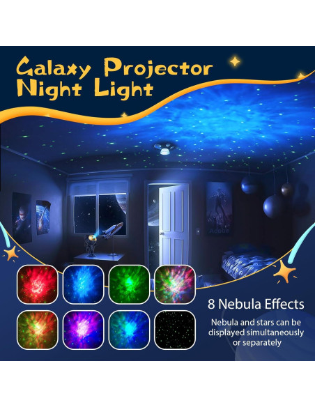 Proyector de Galaxia Astronauta Luz Nocturna con Control Remoto
