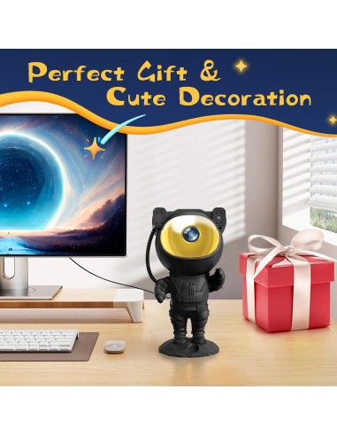 Proyector de Galaxia Astronauta Luz Nocturna con Control Remoto