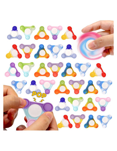 48 Fidget Spinners Coloridos YAKHAN - Juguetes Sensoriales Antiestrés