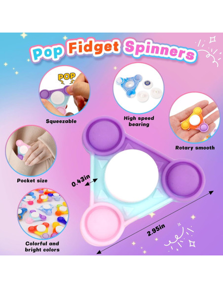 48 Fidget Spinners Coloridos YAKHAN - Juguetes Sensoriales Antiestrés