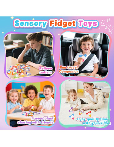 48 Fidget Spinners Coloridos YAKHAN - Juguetes Sensoriales Antiestrés