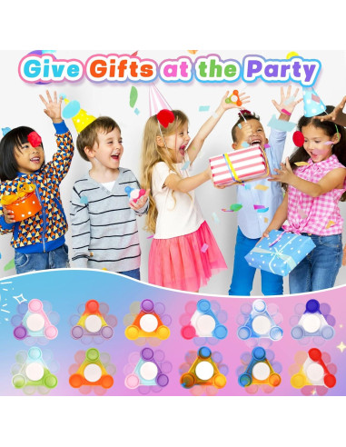 48 Fidget Spinners Coloridos YAKHAN - Juguetes Sensoriales Antiestrés