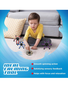 Spinner Anti-estrés Transformable Stomp Rocket - Paquete de 4 2