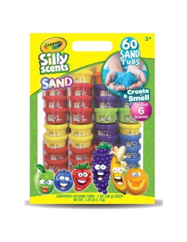 Arena de Jugar Crayola 60 Tarros Aromatizados 28g Colores Brillantes