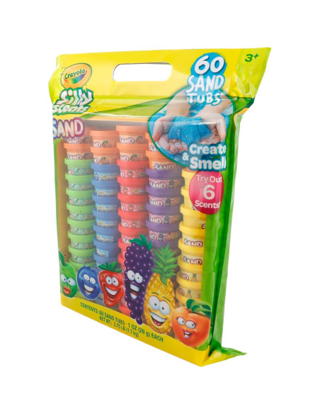 Arena de Jugar Crayola 60 Tarros Aromatizados 28g Colores Brillantes