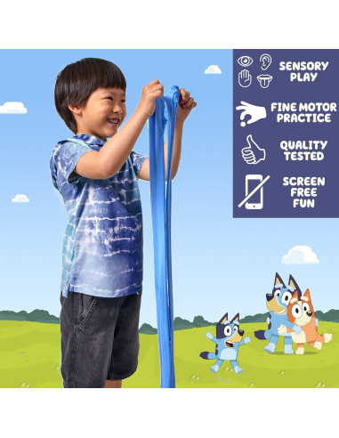 Arena Slimy Bluey 425g Aromatizada - Juego Sensorial 8 Piezas