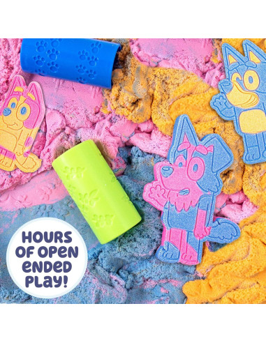 Arena Slimy Bluey 425g Aromatizada - Juego Sensorial 8 Piezas