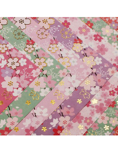 112 Hojas Papel Origami Chiyogami Sakura 15x15cm Cutblajat 2