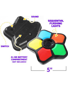 Juego de Memoria Electrónico Gamie 5" LED para Niños y Adultos 2