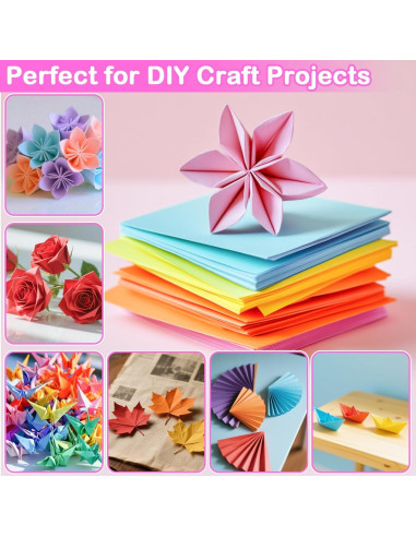 Papel de Origami Doble Cara MAQIHAN 300 Hojas 15x15cm 20 Colores