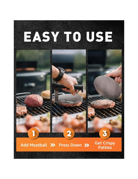 Prensa de Hamburguesas BS-VOG Acero Inoxidable 15.6 cm