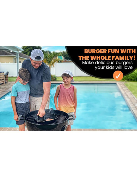 Aplastador de Hamburguesas Hierro Fundido Pre-Sazonado 14.8 cm