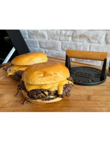 Aplastador de Hamburguesas Hierro Fundido Pre-Sazonado 14.8 cm