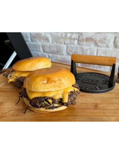 Aplastador de Hamburguesas Hierro Fundido Pre-Sazonado 14.8 cm