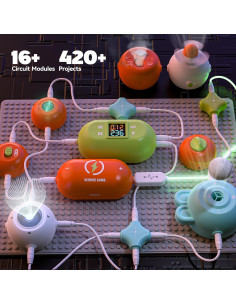 Kit de Ciencia Electrónica SmilessKiddo - 420 Proyectos, 35 Piezas, 1.04 kg 2