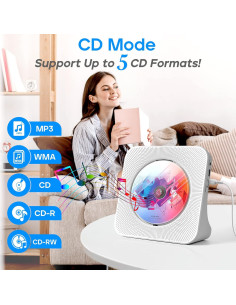 Reproductor de CD Bluetooth ROADOM KC-806 con Altavoces y FM 2