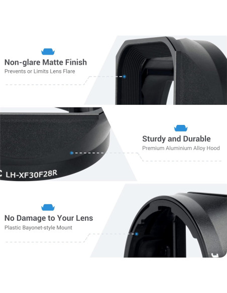 Capucha de Lente Cuadrada Jinjiacheng para Fujifilm XF 30mm