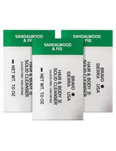 Champú Sólido Todo en Uno Bravo Sierra 198g - Sándalo y Higo