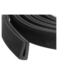 Protector de Borde de Goma uxcell 4m Negro 4.76x11.11mm