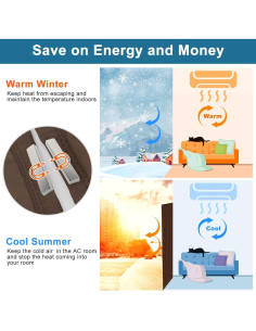 Cortina Térmica Aislada Magnética Augblinds 34x81 cm Marrón 2