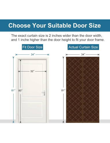 Cortina Térmica Aislada Magnética Augblinds 34x81 cm Marrón