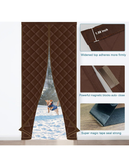 Cortina Térmica Aislada Magnética Augblinds 34x81 cm Marrón