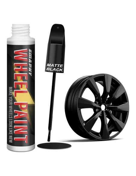 Pintura de Retoque para Llantas SMAPHY 14.79ml Negro Mate