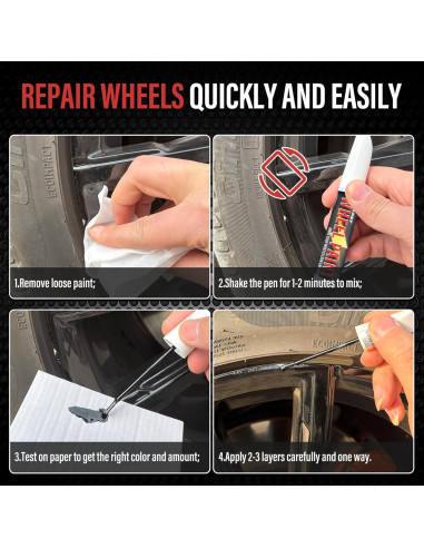 Pintura de Retoque para Llantas SMAPHY 14.79ml Negro Mate