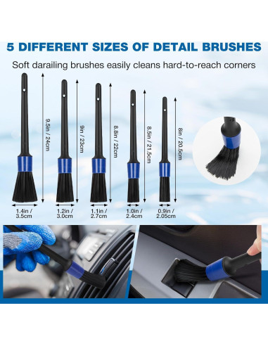 Kit de Detalle de Coche SHALL 19 Piezas con Aspiradora