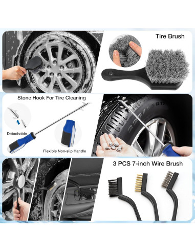 Kit de Detalle de Coche SHALL 19 Piezas con Aspiradora
