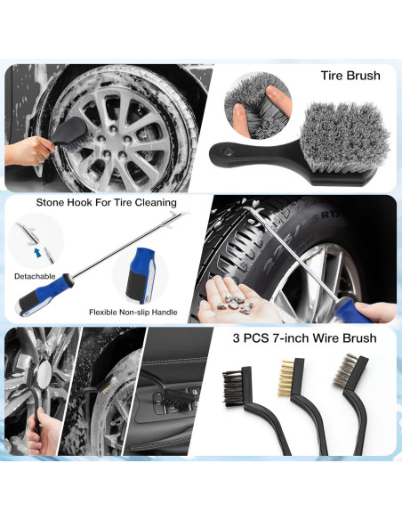 Kit de Detalle de Coche SHALL 19 Piezas con Aspiradora