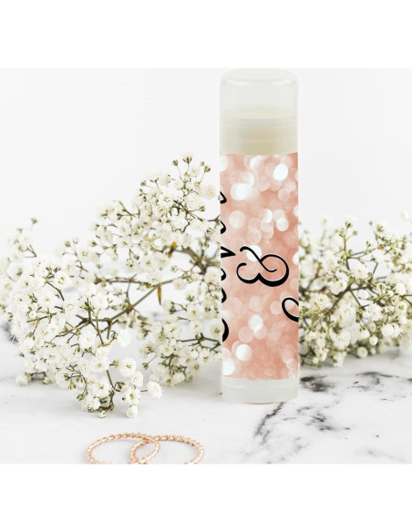 Bálsamo Labial Personalizado Andaz Press - 12 Piezas Oro Rosa