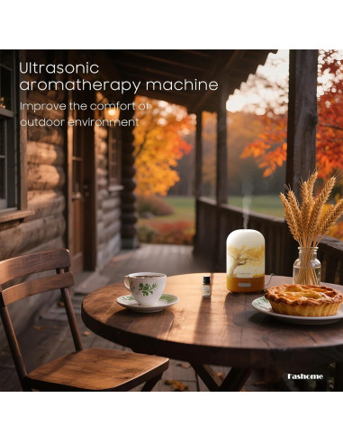 Difusor de Aromaterapia Fashome 100ML Otoño-Incienso 6 en 1