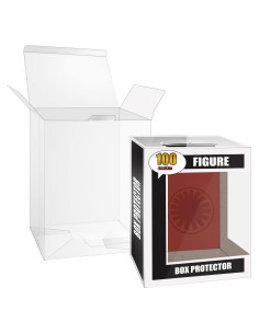 Paquete de 100 Protectores Transparentes Kishite para Figuras Pop 10.16 cm