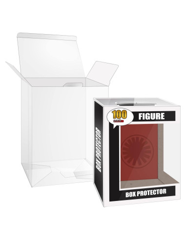 Paquete de 100 Protectores Transparentes Kishite para Figuras Pop 10.16 cm