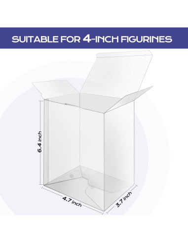 Paquete de 100 Protectores Transparentes Kishite para Figuras Pop 10.16 cm